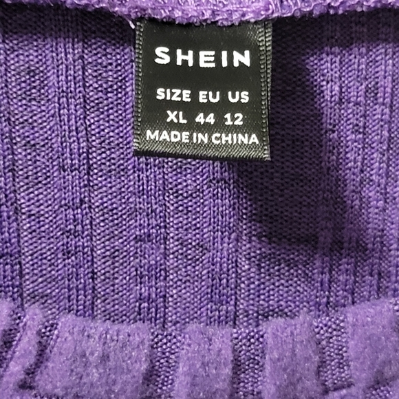 💵3/$20 Pashmina Sewn Flannel Side Long Sleeve Shein Top - Picture 10 of 15